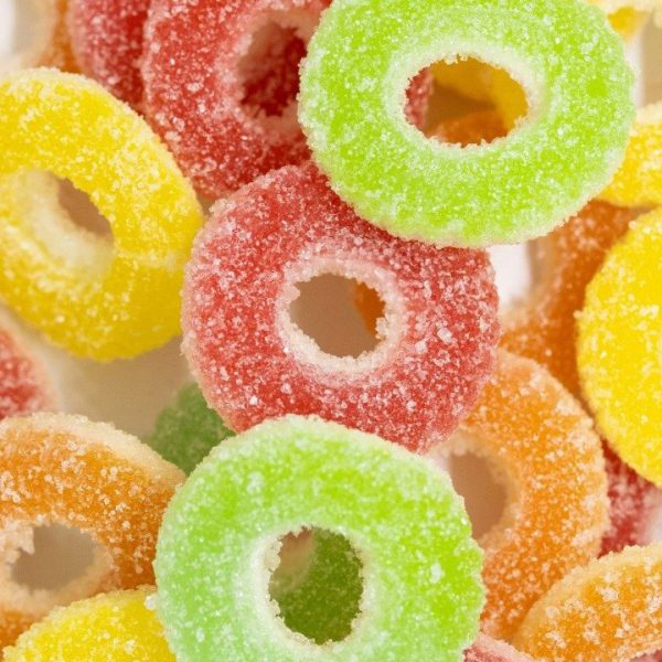Kiwi Delights Gummy Sour Colourful Rings