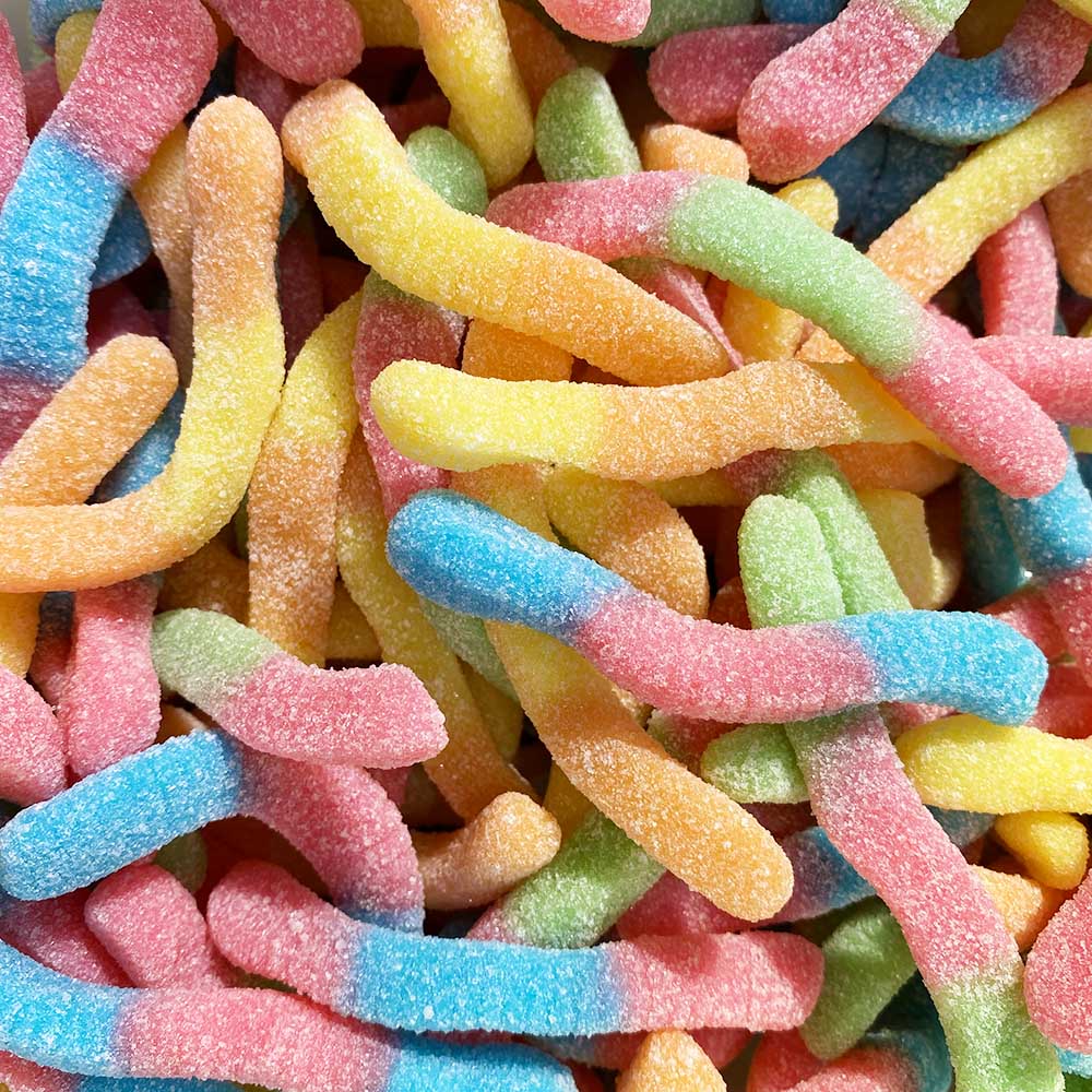 Kiwi Delights Gummy Sour Colourful Worms