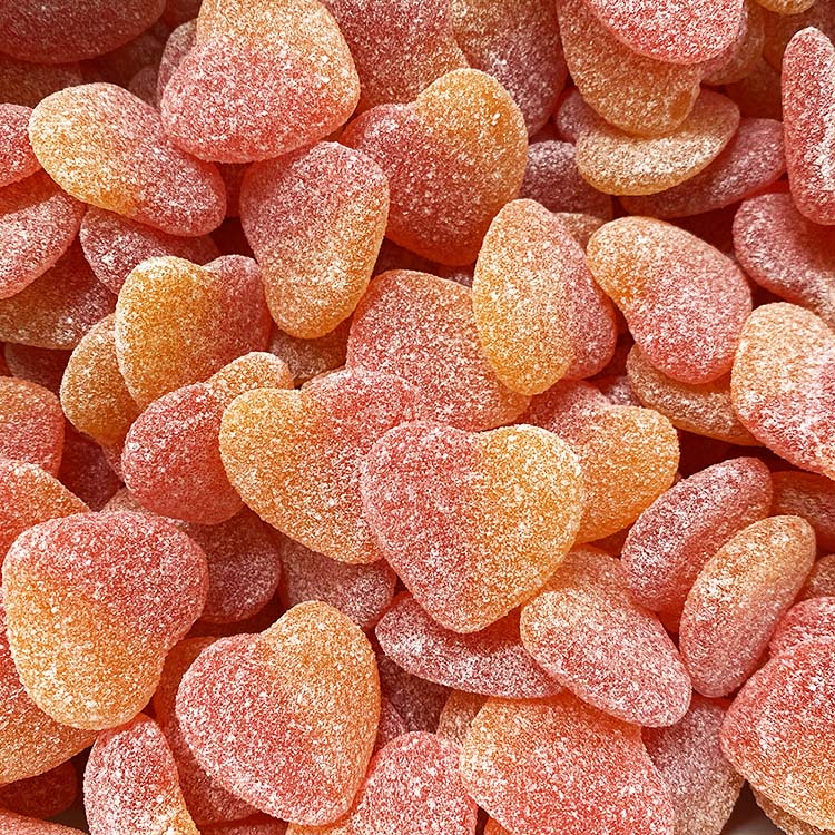 Kiwi Delights Gummy Sour Peach Heart