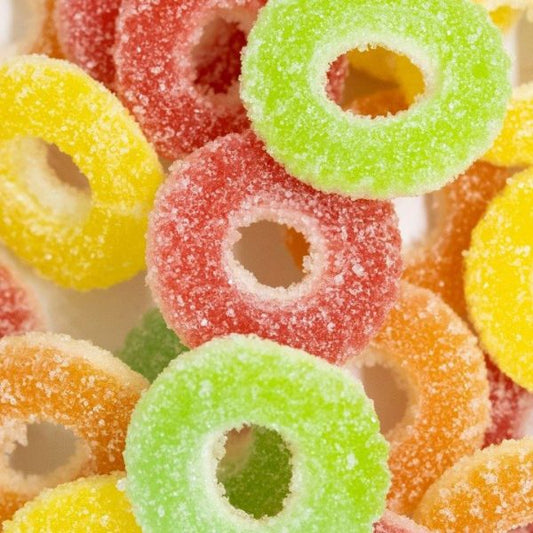Kiwi Delights Gummy Sour Colourful Rings